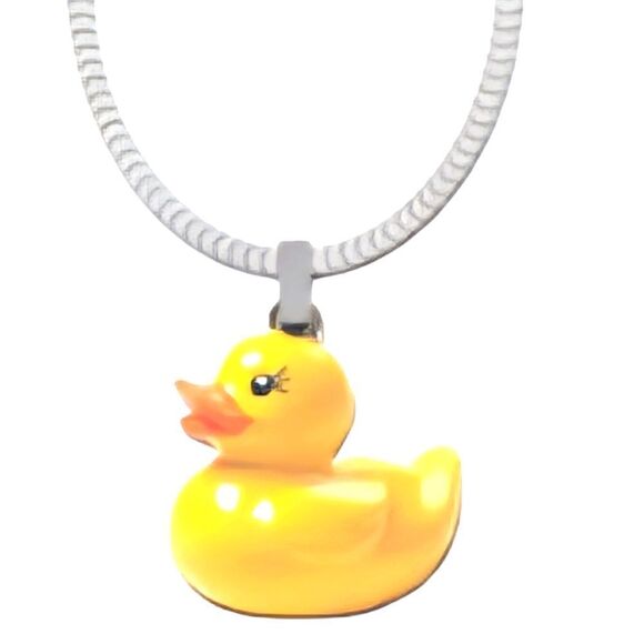 ZOX "LUCKY DUCK" #616 SILVER DUCKY NECKLACE NEW COLLECTIBLE VINTAGE - Picture 2 of 13
